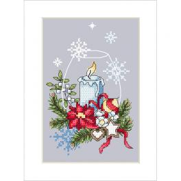 S 10395 Cross stitch pattern for smartphone - Christmas card - Candle