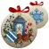Cross stitch pattern for smartphone - Christmas ball-disc with a lantern II