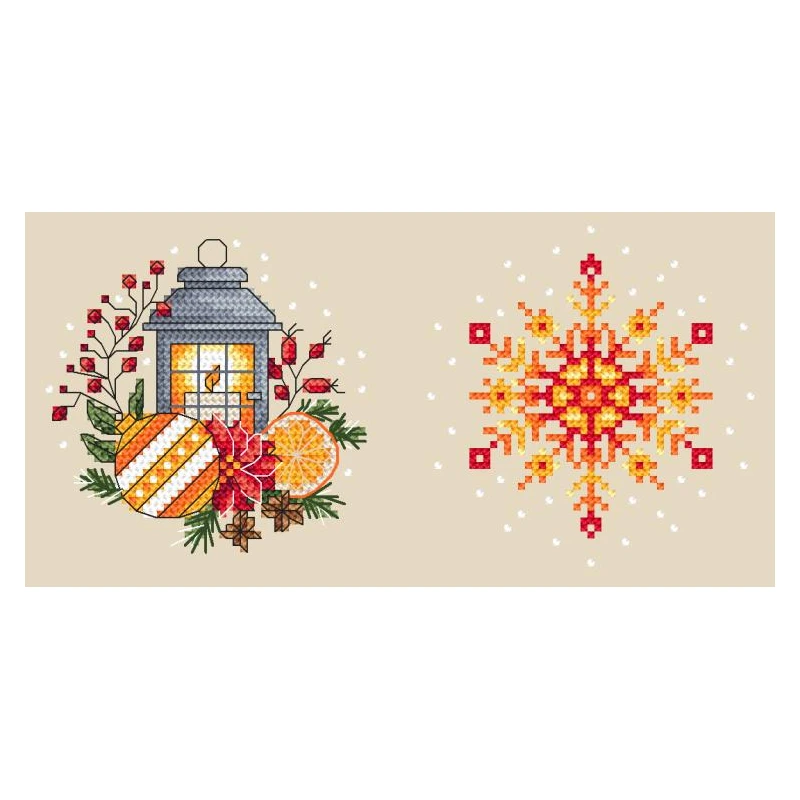 Mini Snowflake Ornaments Modern Cross Stitch Pattern Instant Download PDF 