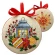 Cross stitch pattern for smartphone - Christmas ball-disc with a lantern I