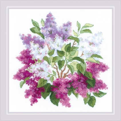 Rio 2030 Cross Stitch Kit With Yarn - Lilac Blossoms