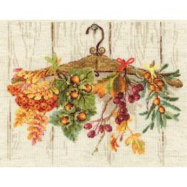RIO 2037 Cross stitch kit with yarn - Gifts of autumn