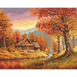 GC 4714 Printed cross stitch pattern - Autumn landscape