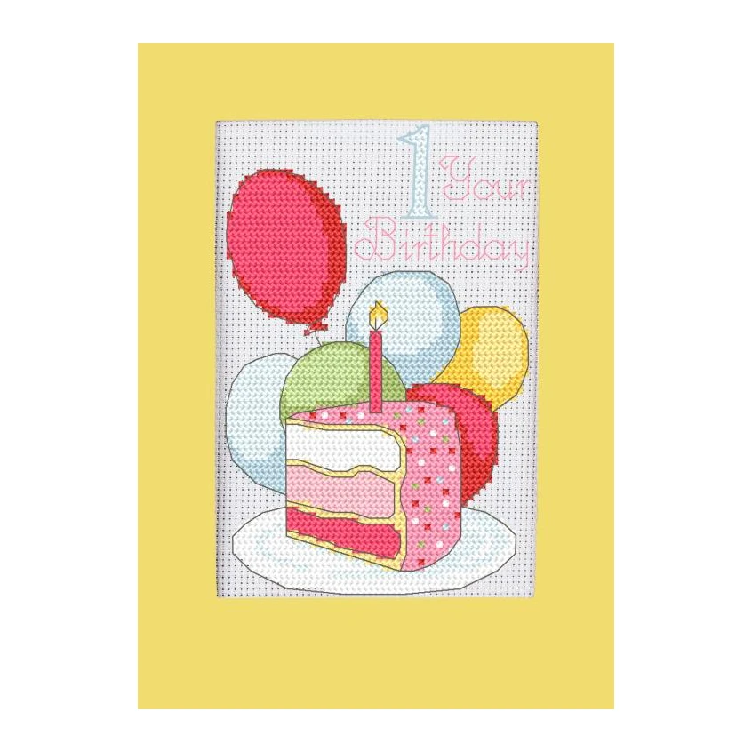 Cross stitch pattern for smartphone - Birthday card - Your 1 birthday