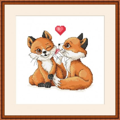 S 10803 Ristipistokuvio älypuhelimelle - Fox in Love
