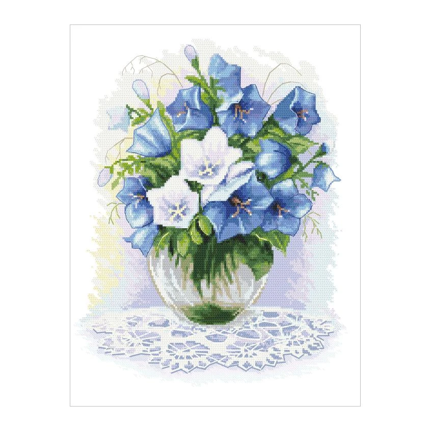 Cross stitch pattern for smartphone - Bouquet with bells