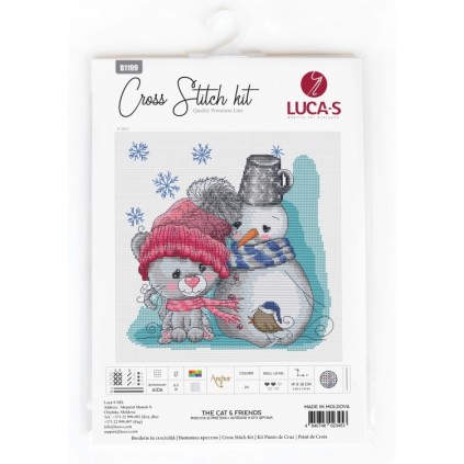 LS B1199 Kit punto croce - Il gatto e i suoi amici