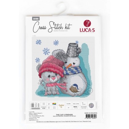 LS B1199 Cross stitch kit - The cat and friends