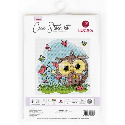 LS B1401 Cross stitch kit - Happy owl