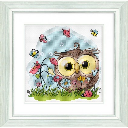 LS B1401 Cross stitch kit - Happy owl