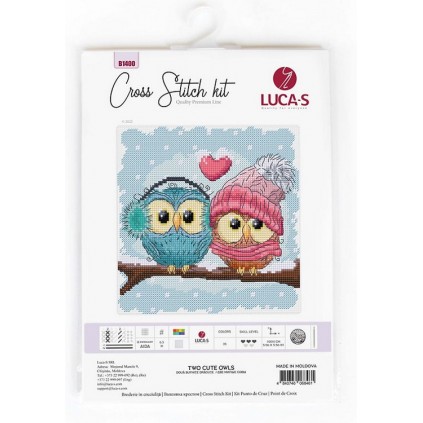 LS B1400 Cross stitch kit - Two cute owls