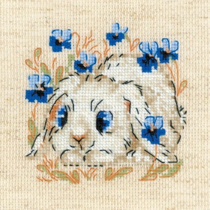 RIO 1877 Cross stitch kit with yarn - Little bunny