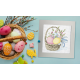ZU 10813 Cross stitch kit - Easter card - Eggs in the basket