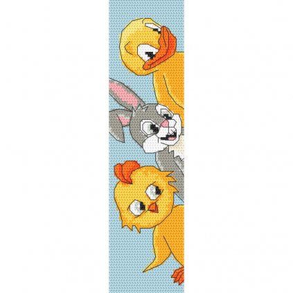 ZU 10735 Cross stitch kit - Bookmark with animals