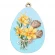 Cross stitch pattern for smartphone - Egg with daffodils