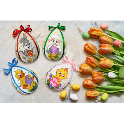 ZU 10732 Cross stitch kit - Easter egg with a hare