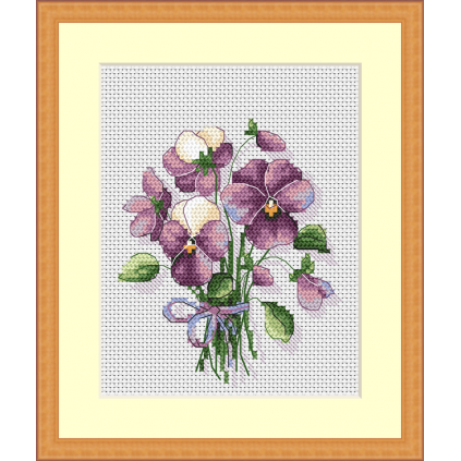 Z 10810 Cross stitch kit - Egg with pansies