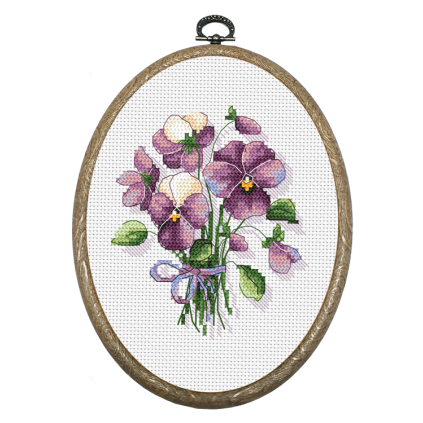 Z 10810 Cross stitch kit - Egg with pansies