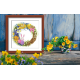 ZN 10522 Cross stitch kit with tapestry - Easter wreath
