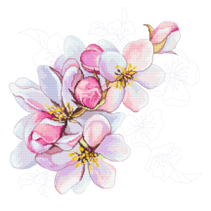 AN 10521 Tapestry aida - Apple blossoms