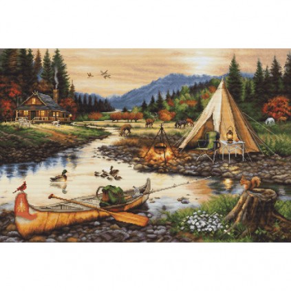 LS B2409 Cross Stitch Kit - Gold Creek