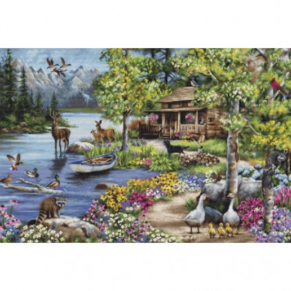 LS B2410 Cross Stitch Kit - Gold Creek