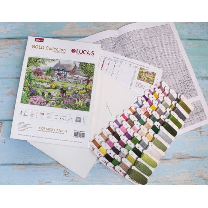 LS B2412 Cross stitch kit - Cottage garden