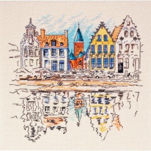AH -137 Cross Stitch Kit - Colorful Town I
