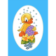 Zu 10752 Cross Stitch Kit - Card With a Duckling