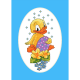 ZU 10752 Cross stitch kit - Card with a duckling