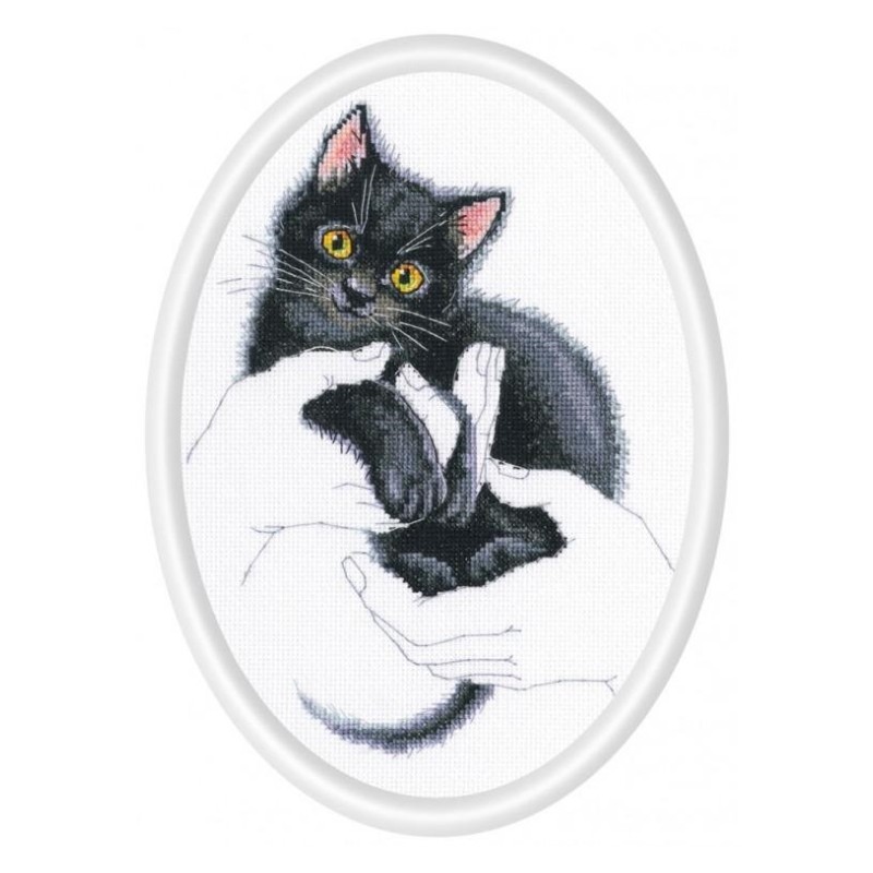 Cross stitch kit - In palms - kitten - Coricamo