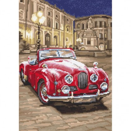 LETI L8034 Kit de ponto cruz - carro esportivo vermelho