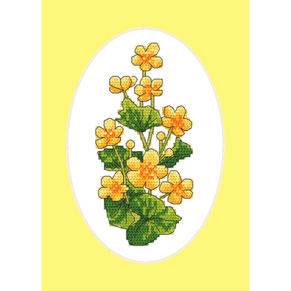 ZU 10753 Cross stitch kit - Card with marigolds