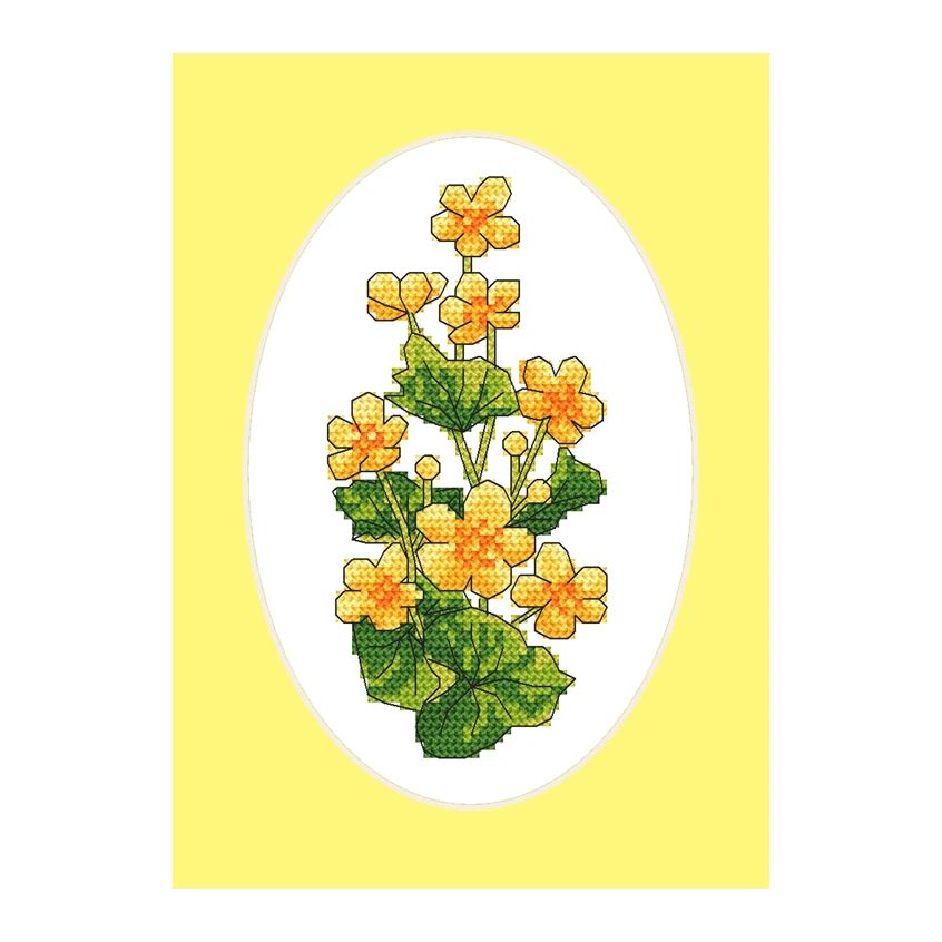 Cross stitch pattern for smartphone - Card with marigolds
