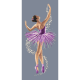 S 10530 Cross Stitch Pattern para um telefone - dançarina de balé encantadora