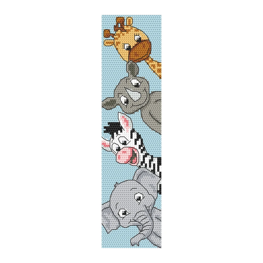Cross stitch pattern for smartphone - Bookmark - Animals of Africa