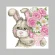 Cross stitch pattern for smartphone - Card with a bunny