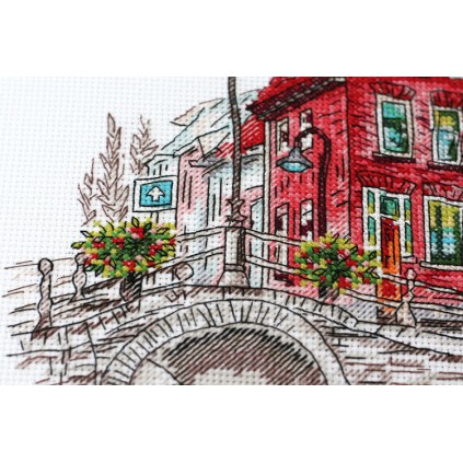 AH -148 Cross Stitch Kit - Colorful Town III