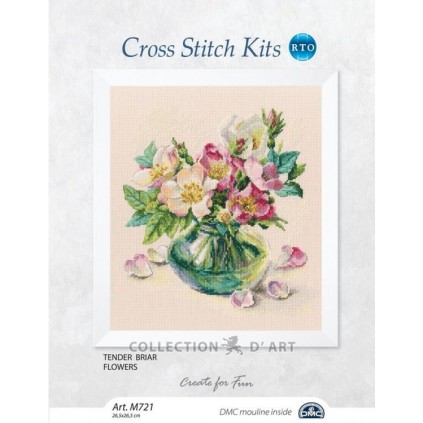 ZTM 721 Cross stitch kit - Tender briar flowers