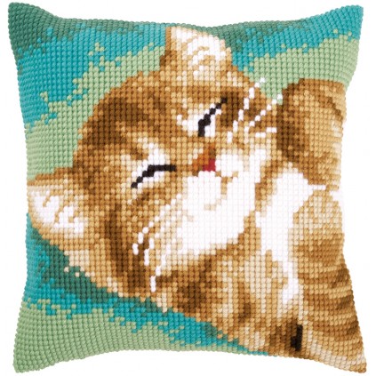 VPN-0157982 Cross stitch tapestry kit - Cushion - Cat