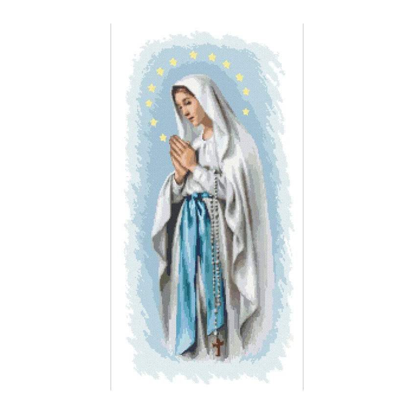 Cross stitch pattern for smartphone - Holy Mary of the Rosary