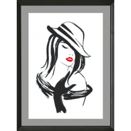 GC 10537 Cross Stitch Padrão no papel - Garota encantadora