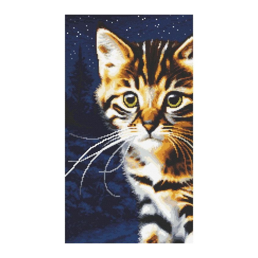 Cross stitch pattern for a phone - Night cat