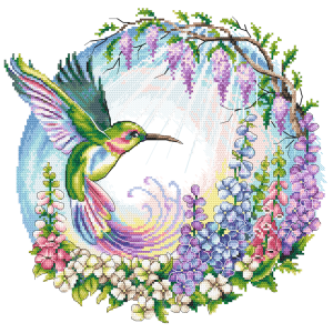 W 10830 Cross Stitch Pattern PDF - satu Hummingbird