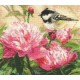 Ali 1-22 Cross Stitch Kit - Titmouse and Pionies