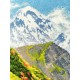 Rio 2072 Cross Stitch Kit langan kanssa - Mountain Village