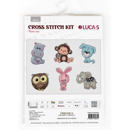 LS JK041 Kit Cross Stitch - Pingentes - Amigos 4