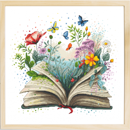 GC 10769 Padrão de ponto cruz impresso - Livro de flores