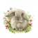 Cross stitch pattern for smartphone - Bunny in clover
