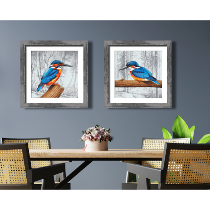 K 10768 Tapestry canvas - Kingfisher before flying